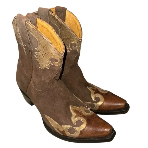 Old Gringo Women's Nevada Short Overlay Suede Western Boots Size 9 - Picture 5 of 11